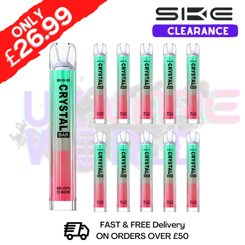 Apple Peach Crystal Bar Puffs 600 SKE Box Of 600